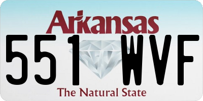 AR license plate 551WVF