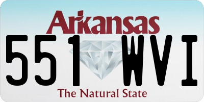AR license plate 551WVI