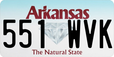 AR license plate 551WVK