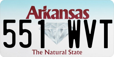AR license plate 551WVT