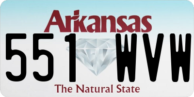 AR license plate 551WVW