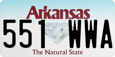 AR license plate 551WWA