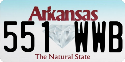 AR license plate 551WWB