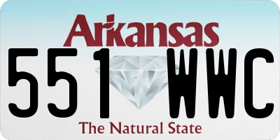 AR license plate 551WWC