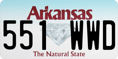 AR license plate 551WWD