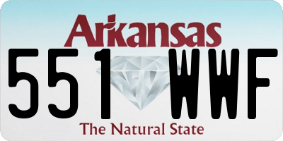 AR license plate 551WWF
