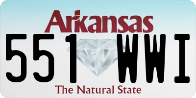 AR license plate 551WWI