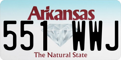 AR license plate 551WWJ