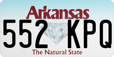 AR license plate 552KPQ