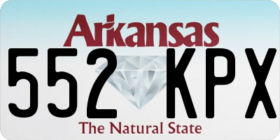 AR license plate 552KPX