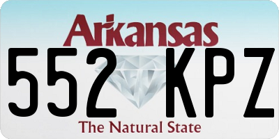 AR license plate 552KPZ