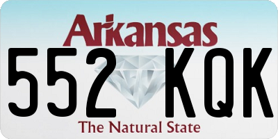 AR license plate 552KQK