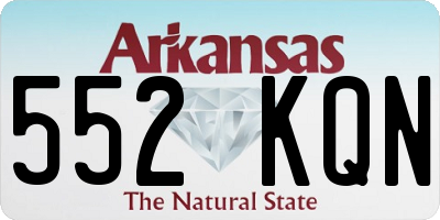 AR license plate 552KQN