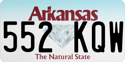 AR license plate 552KQW