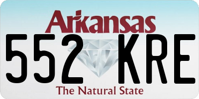 AR license plate 552KRE