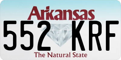 AR license plate 552KRF