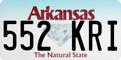 AR license plate 552KRI