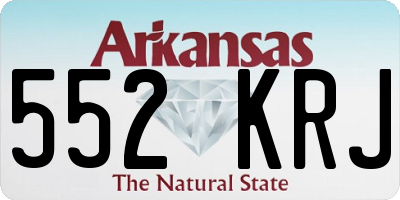 AR license plate 552KRJ