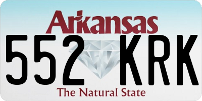 AR license plate 552KRK
