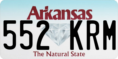 AR license plate 552KRM