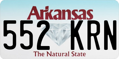AR license plate 552KRN