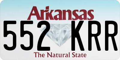 AR license plate 552KRR