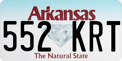 AR license plate 552KRT