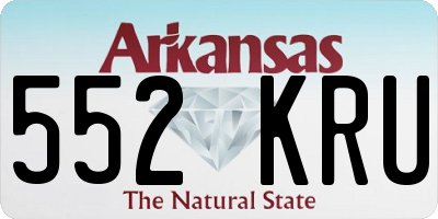 AR license plate 552KRU