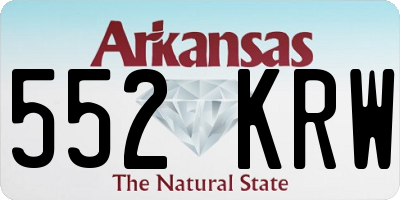 AR license plate 552KRW
