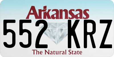 AR license plate 552KRZ