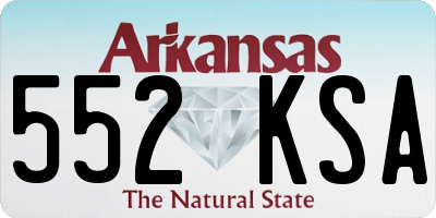 AR license plate 552KSA