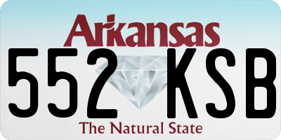 AR license plate 552KSB