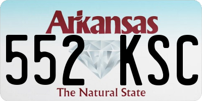 AR license plate 552KSC