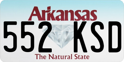AR license plate 552KSD