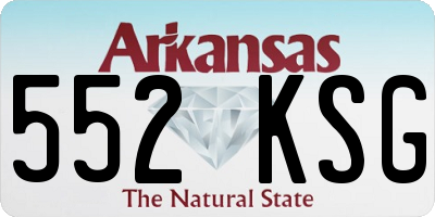 AR license plate 552KSG