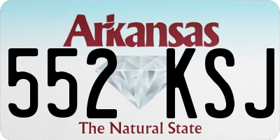 AR license plate 552KSJ