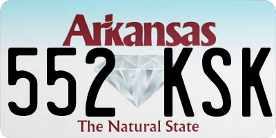 AR license plate 552KSK