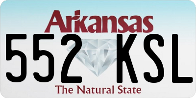 AR license plate 552KSL