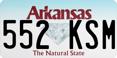 AR license plate 552KSM