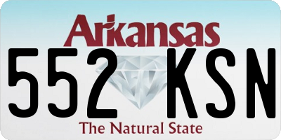 AR license plate 552KSN