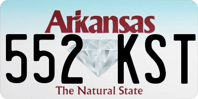 AR license plate 552KST