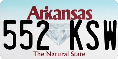AR license plate 552KSW