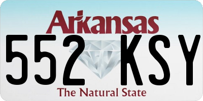 AR license plate 552KSY