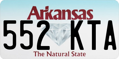 AR license plate 552KTA