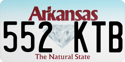 AR license plate 552KTB