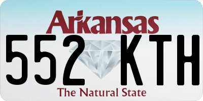 AR license plate 552KTH