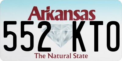 AR license plate 552KTO