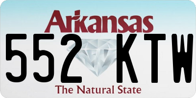 AR license plate 552KTW