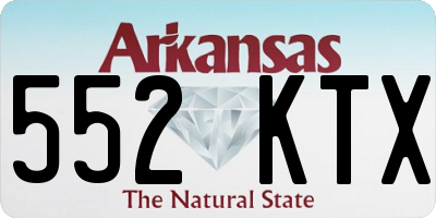 AR license plate 552KTX