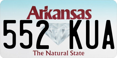 AR license plate 552KUA